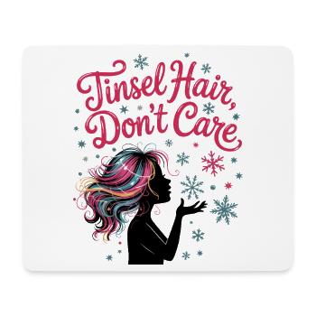 Lametta Haare kümmern sich nicht darum - Mousepad (Querformat) - Weiß - Vorne