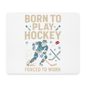 Geboren um Hockey zu spielen - Mousepad (Querformat) - Weiß - Vorne
