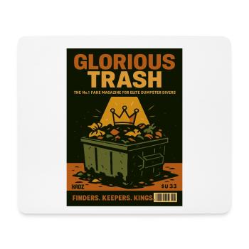 Glorieux Magazine de Conteneurs à Ordures - Tapis de souris (format paysage) - blanc - Devant