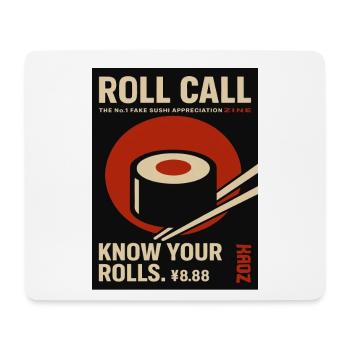 Roll Call Sushi Fake Magazine - Mouse Pad (horizontal) - white - Front