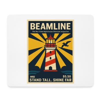 Lighthouse Vintage Poster Beamline - Mouse Pad (horizontal) - white - Front