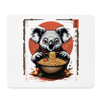 Koala Ramen Art Design - Mouse Pad (horizontal) - white - Front