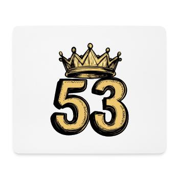 53 Zahl Krone - Mousepad (Querformat) - Weiß - Vorne