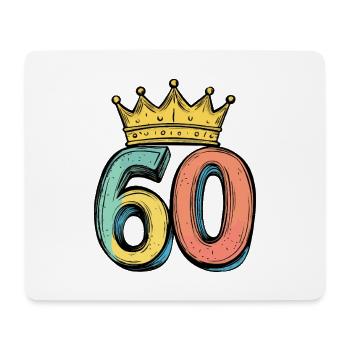 60 Number Crown - Mouse Pad (horizontal) - white - Front