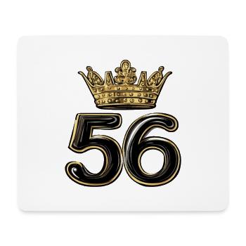 56 Nombre Couronne - Tapis de souris (format paysage) - blanc - Devant