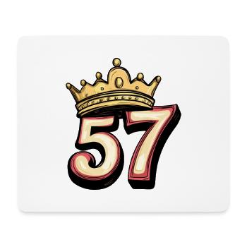 57 Number Crown - Mouse Pad (horizontal) - white - Front