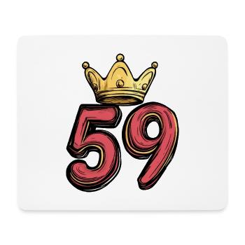 59 Number Krone - Mouse Pad (horizontal) - white - Front