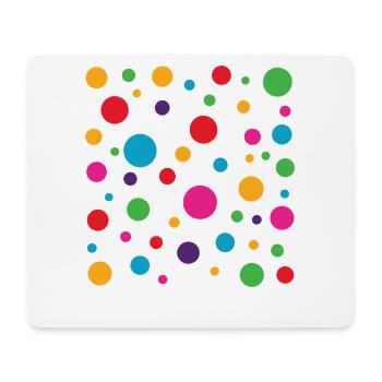 Fleckig Gefleckt Bunt Polka Dot Kinder - Mousepad (Querformat) - Weiß - Vorne