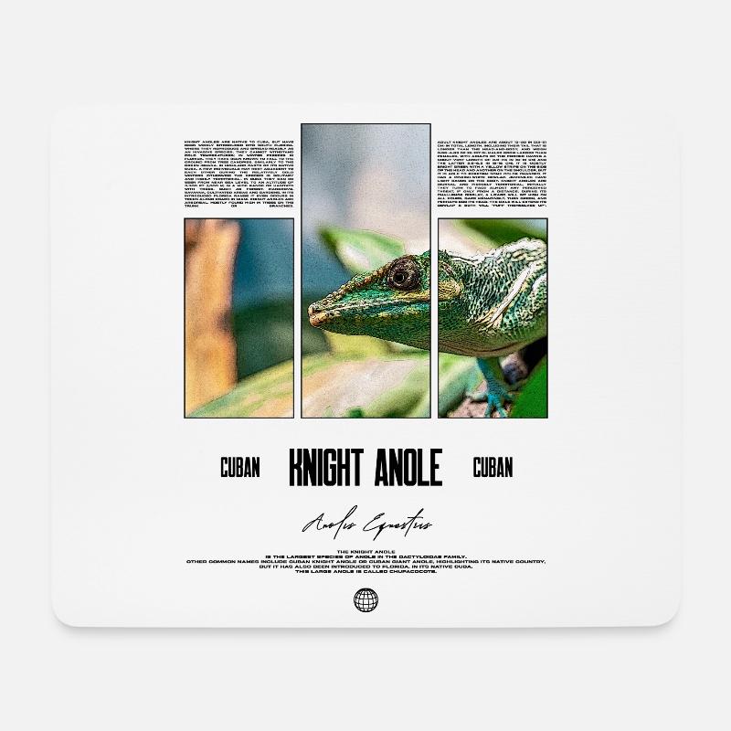 Cuban Knight Anole Lizard Owner Reptile Keeper - Mouse Pad (horizontal) - white