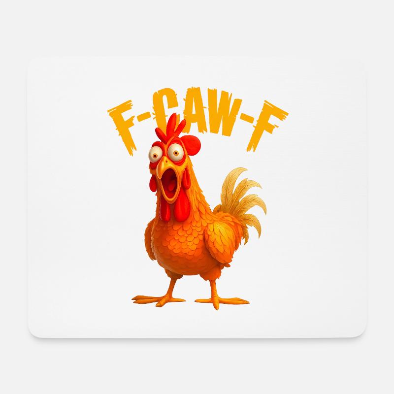 F-Caw-F Chicken - Mouse Pad (horizontal) - white