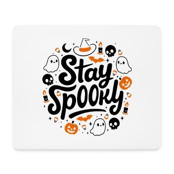 Halloween Stay Spooky - Schwarz Orange Silhouette - Mousepad (Querformat) - Weiß - Vorne
