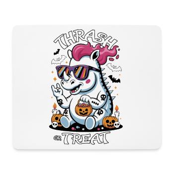 Halloween Rhino mit Sonnenbrille - Mousepad (Querformat) - Weiß - Vorne
