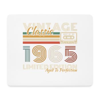 1965 Vintage Rétro Cadeau D'anniversaire - Tapis de souris (format paysage) - blanc - Devant
