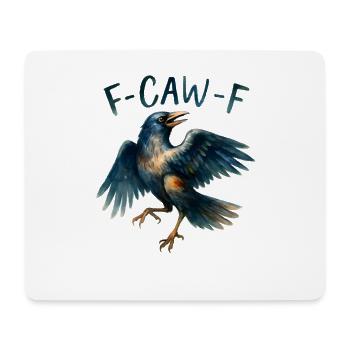 Drôle de corbeau disant F-CAW-F T-Shirt - Tapis de souris (format paysage) - blanc - Devant