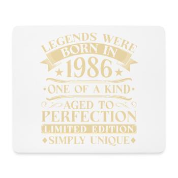 40. Geburtstag Vintage 1986 Jahrgang - Mousepad (Querformat) - Weiß - Vorne