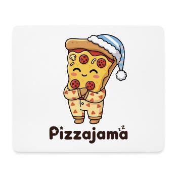 Pizzajama Pyjama tired Pizza Fun Quote - Mouse Pad (horizontal) - white - Front