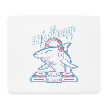 DJ SHARKDROP Shark DJ Booth Rave Vibes - Tapis de souris (format paysage) - blanc - Devant