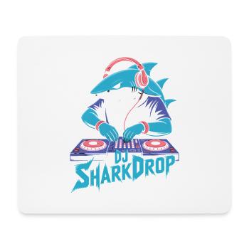 DJ SharkDrop Hai DJ EDM Rave Festival Bass - Mousepad (Querformat) - Weiß - Vorne