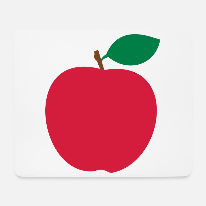 Roter Apfel - Mousepad (Querformat) - Weiß