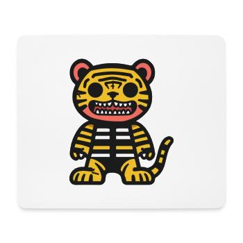 Tiger Halloween Comic Lustig - Mousepad (Querformat) - Weiß - Vorne