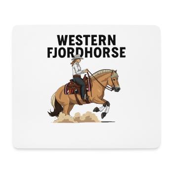 Western Fjord Horse Rider - Mouse Pad (horizontal) - white - Front