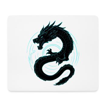 Neon Drache - Mousepad (Querformat) - Weiß - Vorne