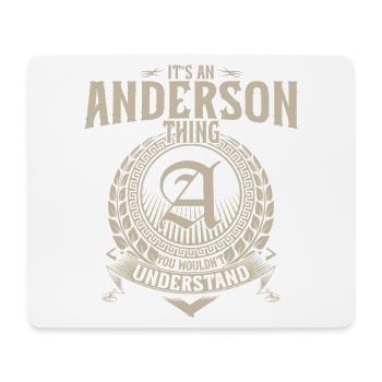 Anderson Signatur Emblem - Mousepad (Querformat) - Weiß - Vorne