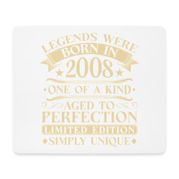 18th Birthday Vintage 2008 Vintage - Mouse Pad (horizontal) - white - Front