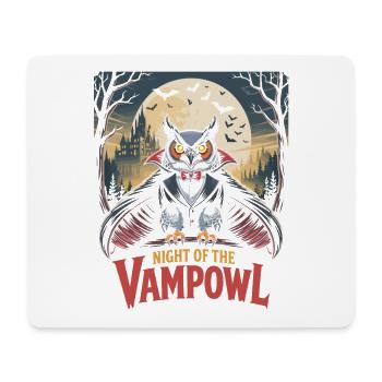 Nacht der Vampir Eule - Mousepad (Querformat) - Weiß - Vorne