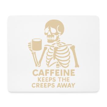 Koffein hält die Grusel von der Halloween-Party fern - Mousepad (Querformat) - Weiß - Vorne