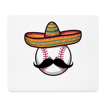 Drôle de baseball, sombrero - Tapis de souris (format paysage) - blanc - Devant