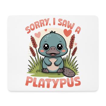 Esthétique amusante Kawaii Platypus - Tapis de souris (format paysage) - blanc - Devant
