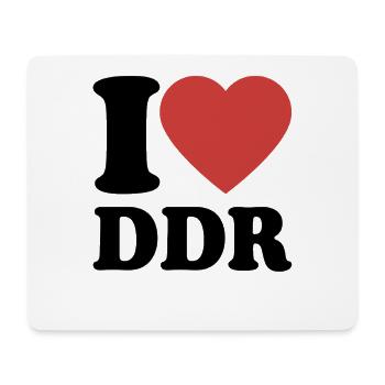 I Love DDR - Heart - Ostalgie - Ossi - Mouse Pad (horizontal) - white - Front