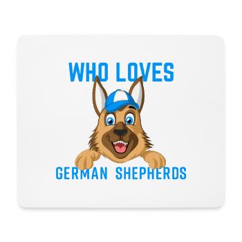 Just a Boy Loves German Shepherd - Mouse Pad (horizontal) - white - Front