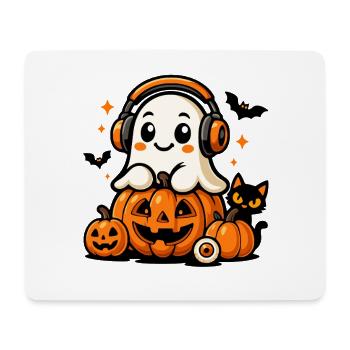 Cute Ghost and Pumpkins - Mouse Pad (horizontal) - white - Front