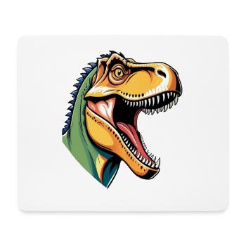 Colorful dino head motif - Mouse Pad (horizontal) - white - Front