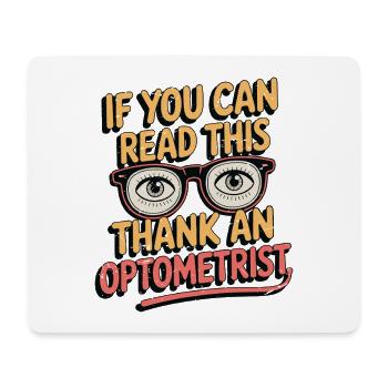 Optometrist If You Can Read This Thanks Optician - Mousepad (Querformat) - Weiß - Vorne