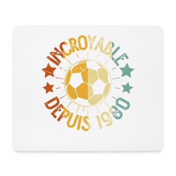 Erstaunlich seit 1980 Vintage Fußball - Mousepad (Querformat) - Weiß - Vorne