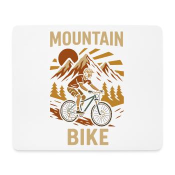 Berg mountain bike Retro Shirt Fahrrad Outdoor - Mousepad (Querformat) - Weiß - Vorne