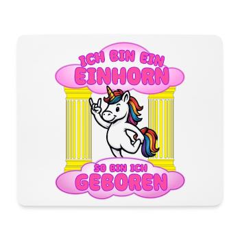 I was born a unicorn - Mouse Pad (horizontal) - white - Front