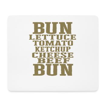 Leckere Burger mit Fleisch Tomate Käse Ketchup - Mousepad (Querformat) - Weiß - Vorne
