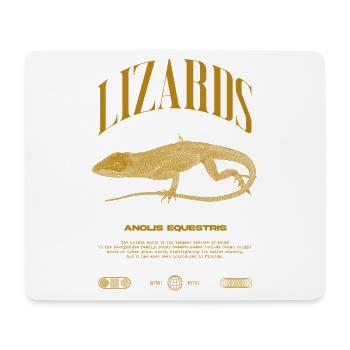 Cuban Knight Anole Reptile Keeper Lizard - Mouse Pad (horizontal) - white - Front