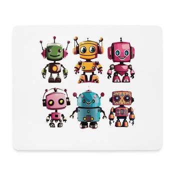 Colonie Robo colorée - Tapis de souris (format paysage) - blanc - Devant