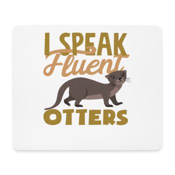 Seeotter Sprechen Fließend - Mousepad (Querformat) - Weiß - Vorne