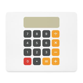 Anzahl Tag Taschenrechner Tastatur Grafik - Mousepad (Querformat) - Weiß - Vorne