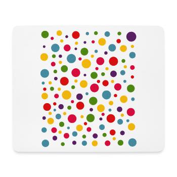 Spotty Dot Colors Pattern Tee - Mouse Pad (horizontal) - white - Front