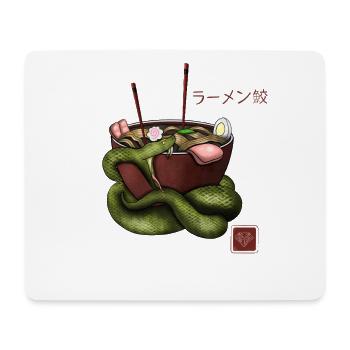 T-shirt serpent ramen – T-shirt Drôle de nourriture - Tapis de souris (format paysage) - blanc - Devant