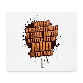 Un peu de boue Schlammlauf Mud Run Muddy Race - Tapis de souris (format paysage) - blanc - Devant
