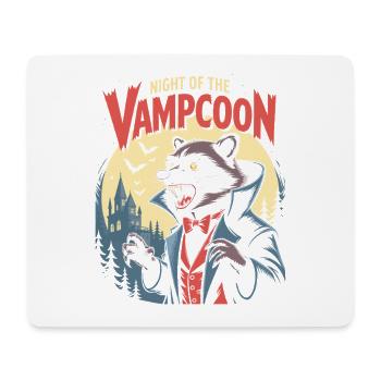 Vampcoon Nachtball Waschbär - Mousepad (Querformat) - Weiß - Vorne