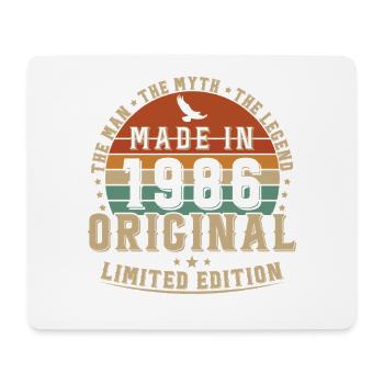1986 Vintage Retro Geburtstagsgeschenk - Mousepad (Querformat) - Weiß - Vorne